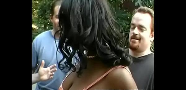  Black BBW With Huge Tits Gets Gang Banged